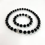 Zodiac Sign Black Tourmaline 925 Sterling Silver Beaded Stretch Chocker Necklace - image 5